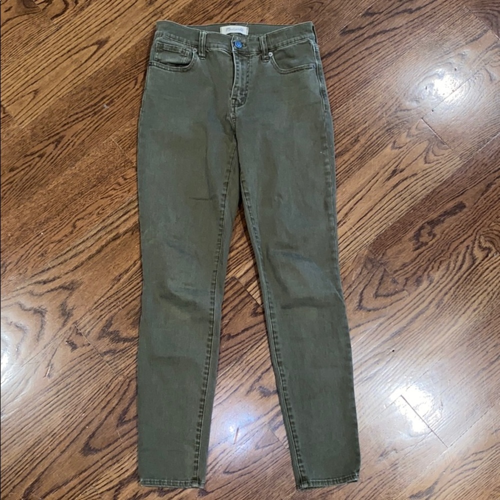 Madewell Hunter Green High Rise Skinny Jeans